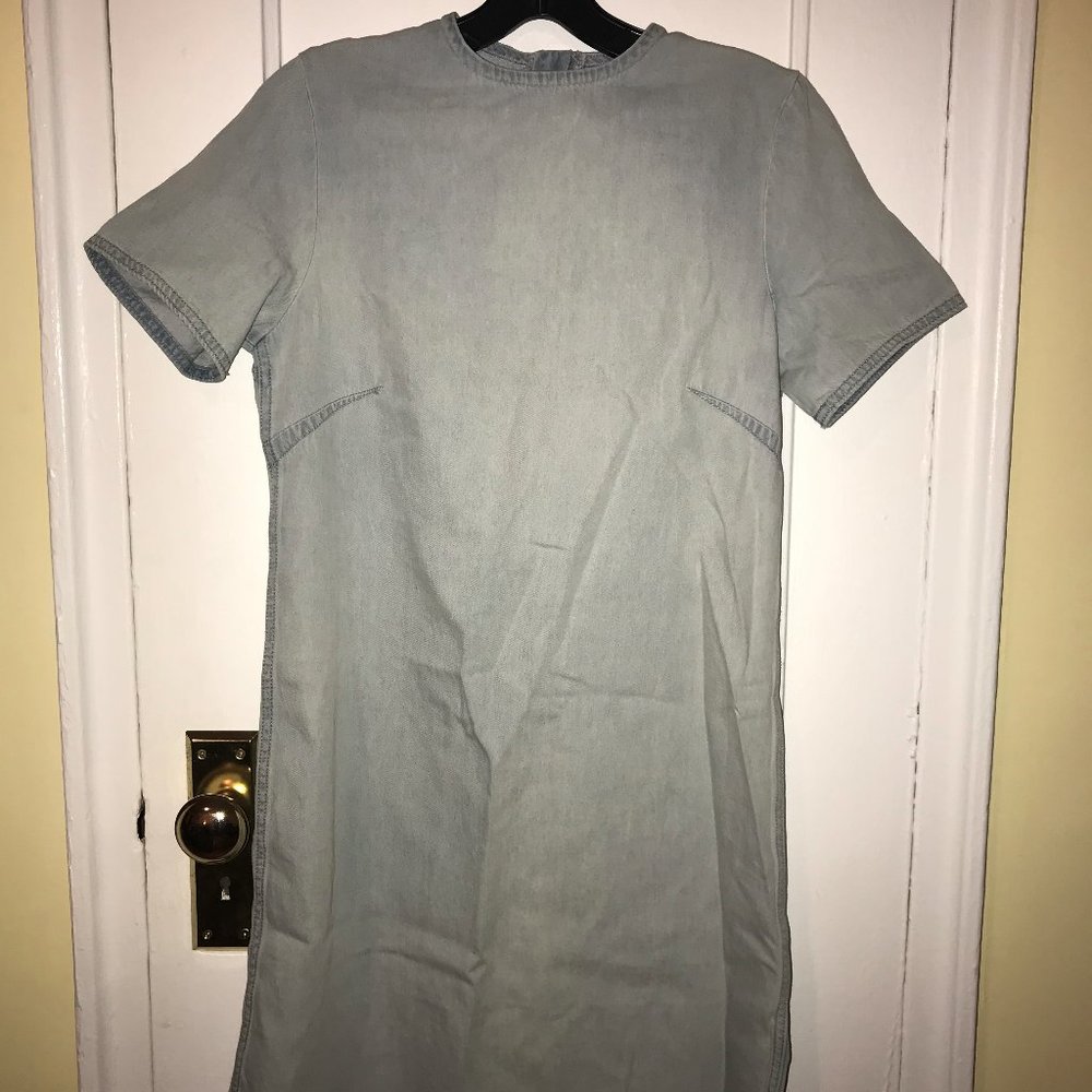 Vintage Denim Open Back Dress